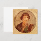 Fresque de Sappho à Pompéi Carte (Devant / Derrière)