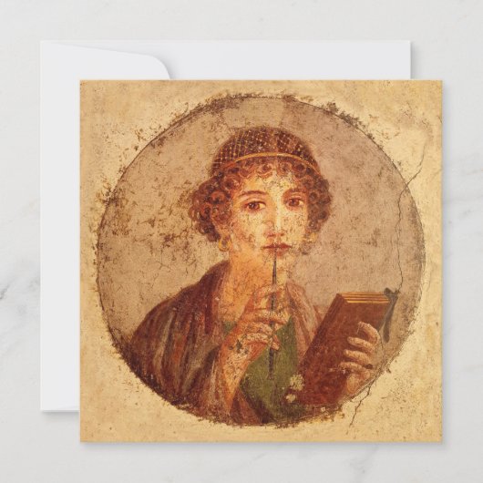 Fresque de Sappho à Pompéi Carte (Devant)