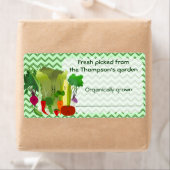 Fresque Du Étiquette De Légumes Du Jardin (En situation)