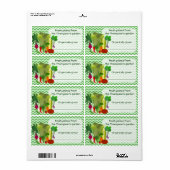 Fresque Du Étiquette De Légumes Du Jardin (Feuille entière)