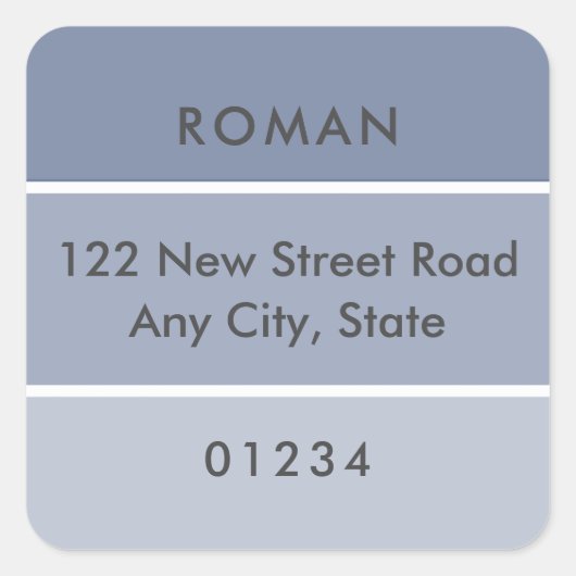 Fresque Paint Adresse Étiquette Paint Blue Chip (Devant)