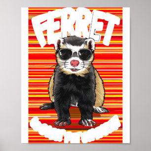 Fret Coolste Huisdier Op Aarde Retro Zonnebril Gra Poster