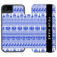 Fret, Gemengde Meander Key, Blauw, Jouw naam