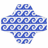 Fret grec, Motif d'onde méditerranéen, Bleu (Plat)