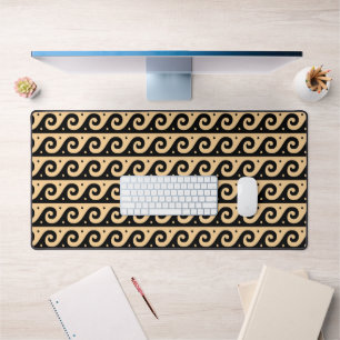 Fret grec, Motif d'onde méditerranéen, Brown