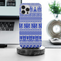 Fret grec, Motif méditerranéen, Bleu