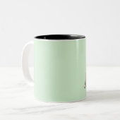 Fret! Schattige cadeau voor fret liefhebbende vrie Tweekleurige Koffiemok (Voorkant links)