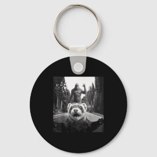 Fret selfie met Bigfoot grappig voor mannen vrouwe Sleutelhanger