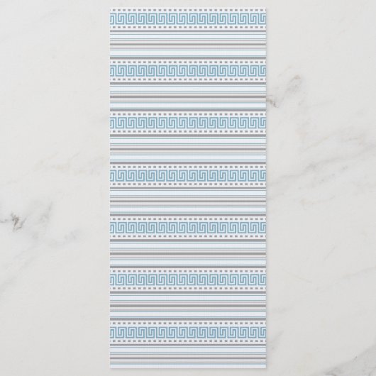 Fret Stripe Cornflower-menu Menu (Achterkant)