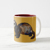 fret tweekleurige koffiemok (Voorkant rechts)