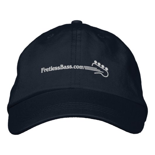 FretlessBass.com Logo Brodé Casquette de baseball (Devant)