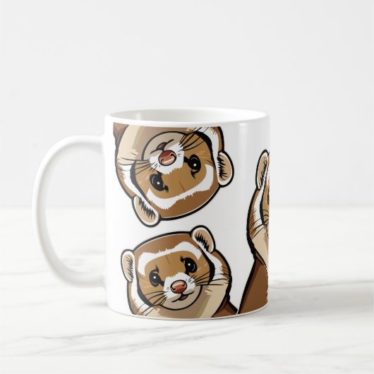 Fretten, fretten overal koffiemok (Links)