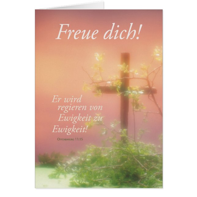 Freuen Ostern Kreuz & Pflanzen (Devant)
