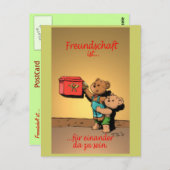 Freundschaft ist... briefkaart (Voorkant / Achterkant)