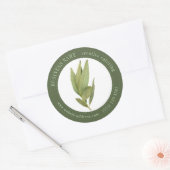FREY BAY FEUILLES Biz ID Grand Stickers Rond II (Enveloppe)