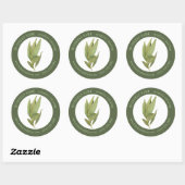 FREY BAY FEUILLES Biz ID Grand Stickers Rond II (Feuille)