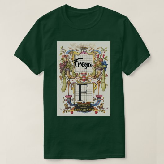 Freya  en Moderne Calligrafie Crafter Garde T-shirt (Design voorkant)