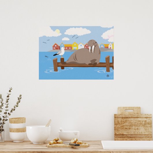 Freya le Walrus - Poster (Cuisine)