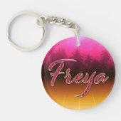 Freya Prénom Golden rose Porte-clés (Devant)