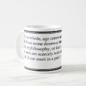 Freya Stark Age Quote Koffiemok (Voorkant links)