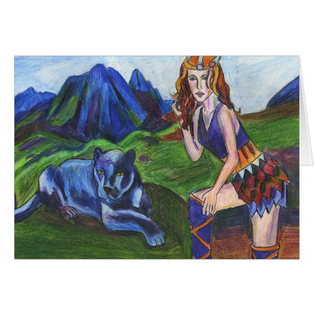 Freya van de Valkyries-kaart (Voorkant Horizontaal)