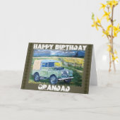 "FREYA" Verjaardag Groeten Kaart voor opa. (Gele Bloem)