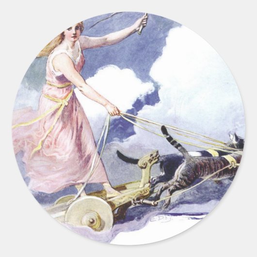 Freyja Ronde Sticker (Voorkant)