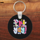 Fri-yay Happy Friday Weekend Teacher Student Back Sleutelhanger (Voorkant)