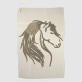 Friar Gray Horse Head Golfhanddoek (Voorkant)