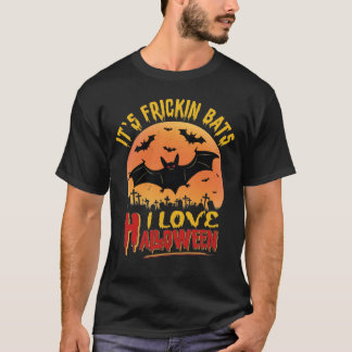 Frickin Bats | Katten met gele en rode tekst T-shirt