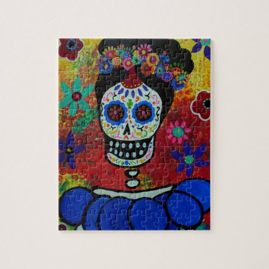 Frida Dia de Los Muertos Puzzle Legpuzzel (Verticaal)