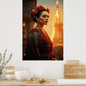 Frida in Flames - Surrealistisch Poster (Keuken)