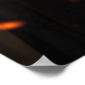 Frida in Flames - Surrealistisch Poster (Hoek)