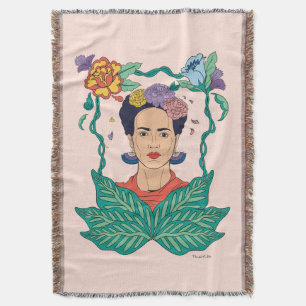 Frida Kahlo Bloemen Lijst Graphic Deken