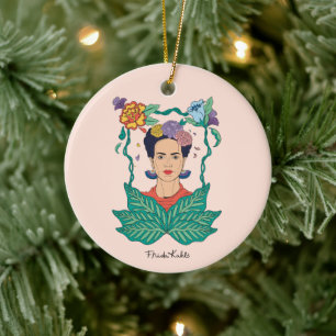 Frida Kahlo Bloemen Lijst Graphic Keramisch Ornament