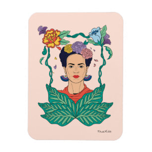 Frida Kahlo Bloemen Lijst Graphic Magneet