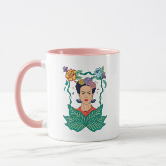 Frida Kahlo Bloemen Lijst Graphic Mok