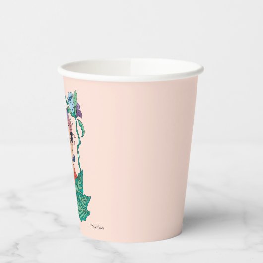 Frida Kahlo Bloemen Lijst Graphic Papieren Bekers (Links)