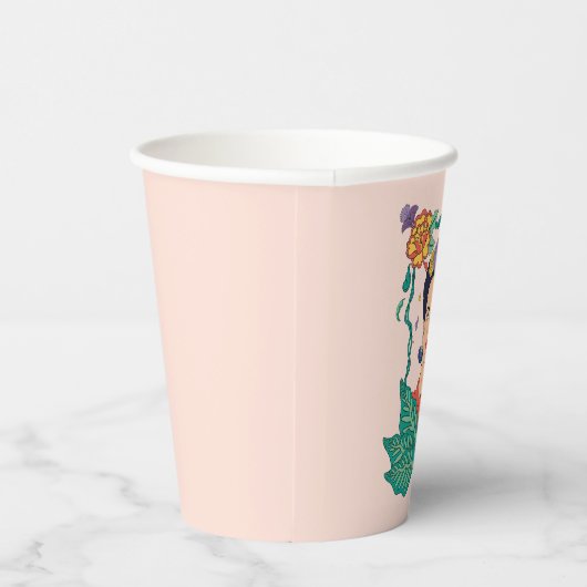 Frida Kahlo Bloemen Lijst Graphic Papieren Bekers (Rechts)