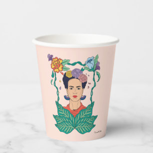 Frida Kahlo Bloemen Lijst Graphic Papieren Bekers