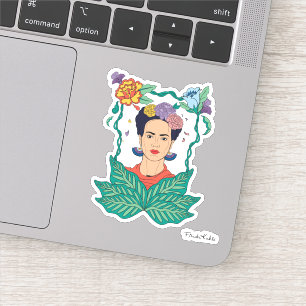 Frida Kahlo Bloemen Lijst Graphic Sticker