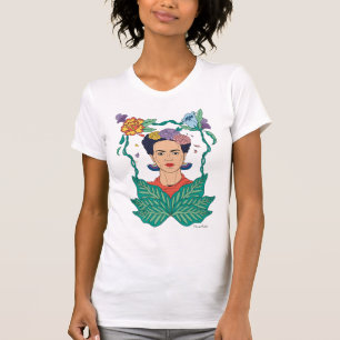 Frida Kahlo Bloemen Lijst Graphic T-shirt