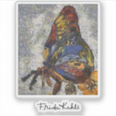 Frida Kahlo Butterfly Monet Geïnspireerd Sticker (Voorkant)