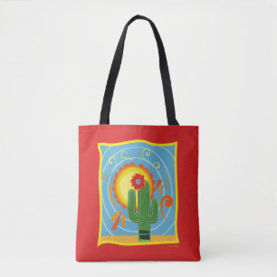 Frida Kahlo Cactus Graphic Draagtas