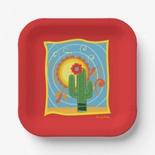 Frida Kahlo Cactus Graphic Papieren Bordje