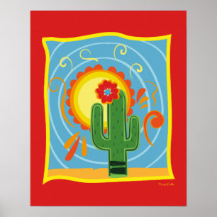 Frida Kahlo Cactus Graphic Poster