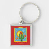 Frida Kahlo Cactus Graphic Sleutelhanger (Voorkant)