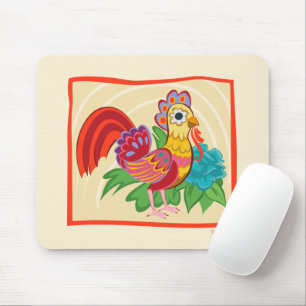 Frida Kahlo Chicken Graphic Muismat