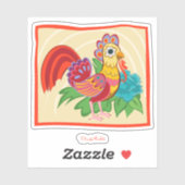 Frida Kahlo Chicken Graphic Sticker (Vel)