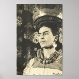 Frida Kahlo con Charola Original Poster